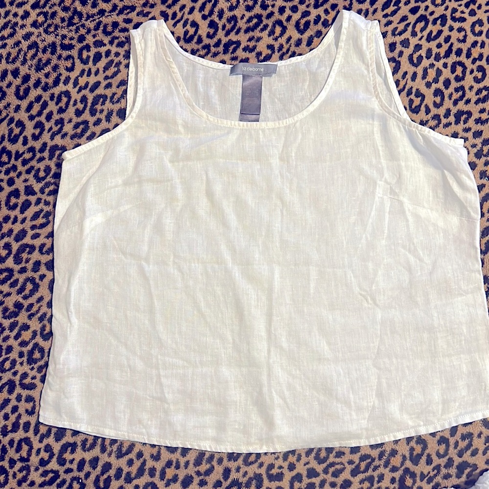 LIZ CLAIBORNE SHEER WHITE TOP